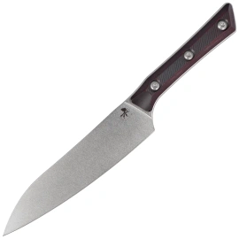Microtech Utility Kitchen Knife Black Cherry G10, Stonewashed MK390 (3400-10BC)