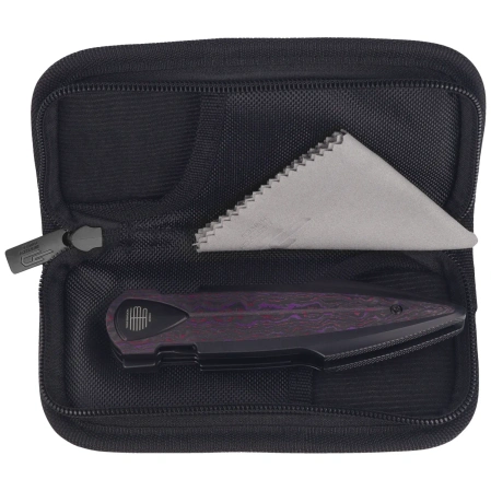 Bestech Ika Dagger Knife Black Titanium/Purple Haze Fatcarbon, Black PVD M390 by Tashi Bharucha (BT2602F)