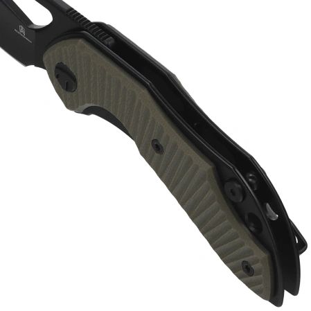 Nóż składany Bestechman Triassic OD Green G10, Black PVD 14C28N by Denis Simonutti (BMK17D)