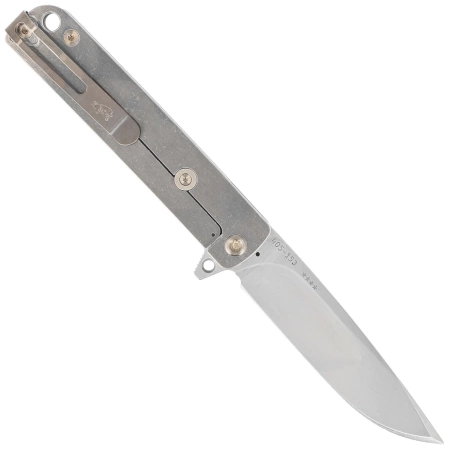 Medford M-48 Green Aluminum, Bronze HW/Clip, Tumbled S35VN by Greg Medford (MK2124TQ-40TM-T1C1-Q4)