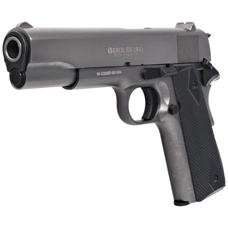 Zestaw pistolet wiatrówka Voltran Ekol ES 1911 Fume 4.5 mm - Blow Back, 1500 BBs, 10 kapsuł, tarcze