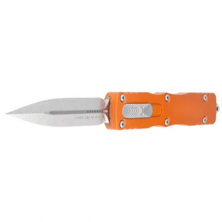 Microtech Dirac Delta D/E OTF Knife Orange Tangerine Aluminium, Stonewashed M390MK by Tony Marfione (227-10OT)
