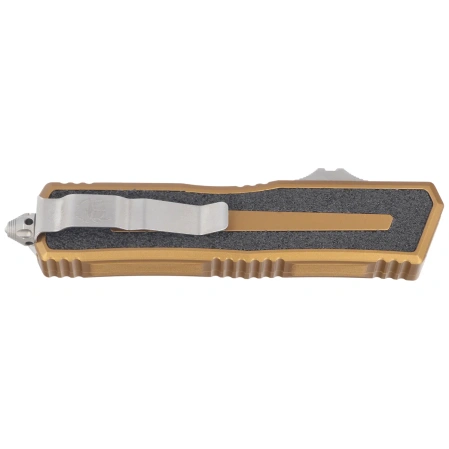 Microtech Scarab II Gen III D/E-S OTF Knife Tan Aluminum, Stonewashed M390MK by Tony Marfione (1180-10TA)