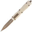 Nóż automatyczny OTF Microtech Dirac Delta D/E Champagne Aluminium, Burnt Bronze M390MK by Tony Marfione (227-1CG-C19)