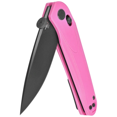 Bestech Mothus Knife Pink G10, Grey PVD 14C28N by Kombou (BG67E)