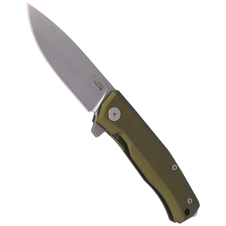 LionSteel Myto Knife Green Aluminum, StoneWashed M390 by Molletta (MT01A GS)