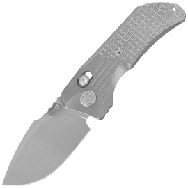 Kubey KB Knives Jarpen Frag Pattern Grey Titanium, Hand Rubbed Satin CPM S90V by Kot Knives (KB415A)