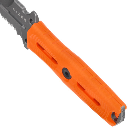 Nóż ratowniczy Kizer Norcross Orange G10, Gray Stonewashed Nitro-V by L.F (ZX-FB01A6)