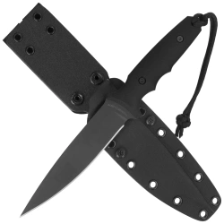 Spartan Blades Harsey Clandestina Knife Black Canvas Micarta, Black PVD MagnaCut by William W. Harsey (SB57BKBKKYBK)