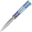Nóż motylkowy Third Decor Habitat Balisong Rainbow Titanium Stainless Steel, Satin 420 (K2920W)