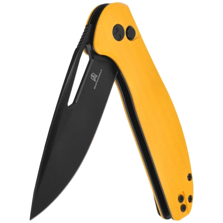 Nóż składany Bestechman Whalefin Yellow G10, Black PVD D2 (BMK18E)