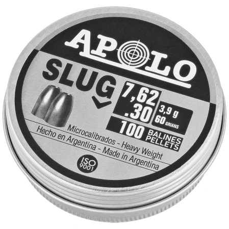 Zestaw dwóch opakowań Śrut Apolo Slug 60 7.62 mm, 100 szt. 3.90g/60.0gr (19305)