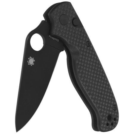 Nóż składany Spyderco ButtonUp Carbon Fiber, Black 8Cr13MoV by Eric Glesser (C275CFPBK)