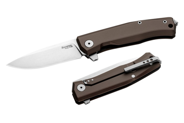 Nóż składany LionSteel Myto Earth Brown Aluminium, Stonewashed M390 by Molletta (MT01A ES)
