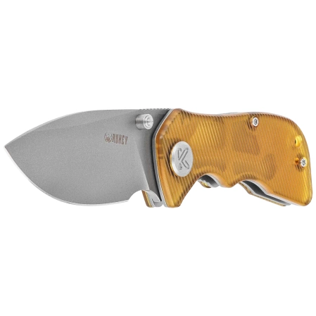Kubey Karaji KU180H Knife Clear Ultem, Bead Blasted 14C28N