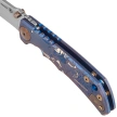 Spartan Blades Harsey Folder ''Babe'' Blue Titanium, Bronze HW, Satin MagnaCut by William W. Harsey (SF5BABE)
