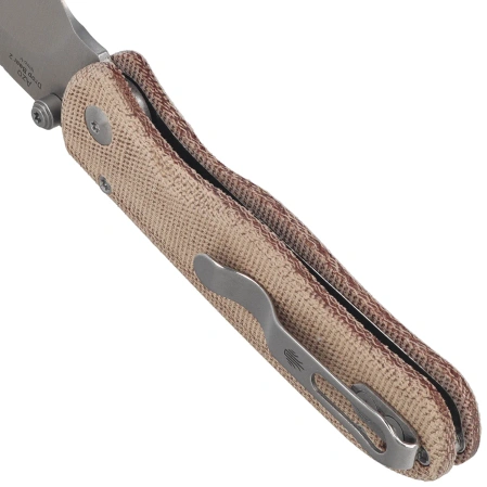 Kizer Drop Bear 2 Knife Brown Micarta, Satin Nitro-V by Azo (V3619.2CC1)