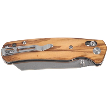 Bestechman Cicada's Wing Knife Olive Wood, Satin 10Cr15MoV (BMK06-W-1)