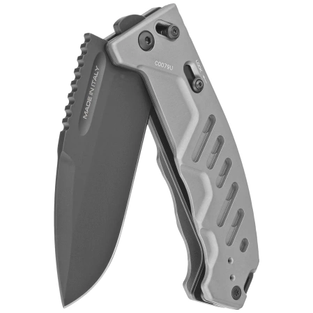 Extrema Ratio RAO C Tactical Grey Aluminum Knife, Black MIL-C N690 (04.1000.0176/BLK/GRY)