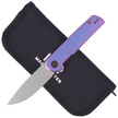 WE Knife Charith LE No 072/210 Ripple Pattern Purple Titanium, Silver Bead Blasted CPM 20CV (WE20056-2)