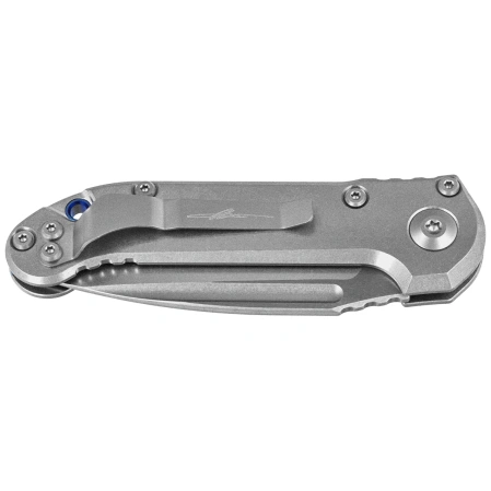 Nóż automatyczny Microtech LUDT Gen III S/E Marfione Select Stonewashed Slab Side Titanium, Blue HW, Stonewashed M390MK by Tony Marfione (1135-10MS3)