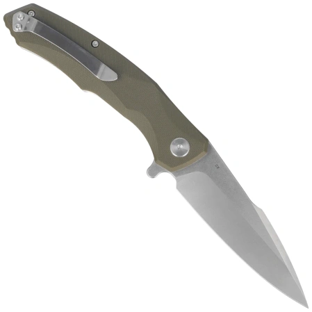 Bestech Warwolf Army Green G10, Stonewashed/Satin D2 knife (BG04B)