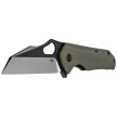 Bestech Operator Knife Green G10, Satin/Black D2 (BG36C)