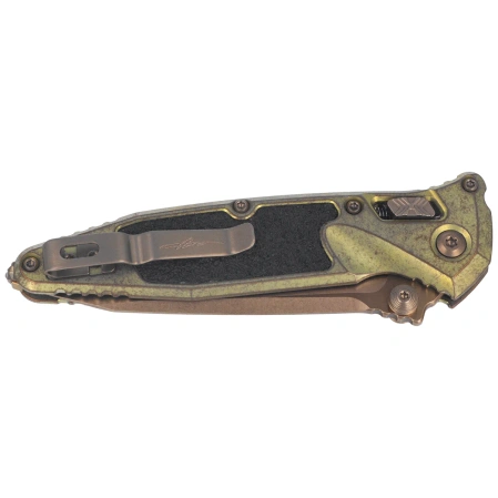 Nóż składany Microtech Socom Ram-Lok T/E Marfione Select Antique Gold Titanium, Bronze Bksp, Bronze Stonewashed M390MK by Tony Marfione (161RL-13MS2)