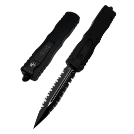 Nóż automatyczny OTF Microtech Dirac Delta D/E Tactical Black DLC Aluminium, Black DLC F/S by Tony Marfione (227-D3T)