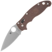 Nóż składany Spyderco Manix 2 Lightweight Sprint Run Brown FRCP, Stonewashed CPM 15V by Eric Glesser (C101PBN15V2)