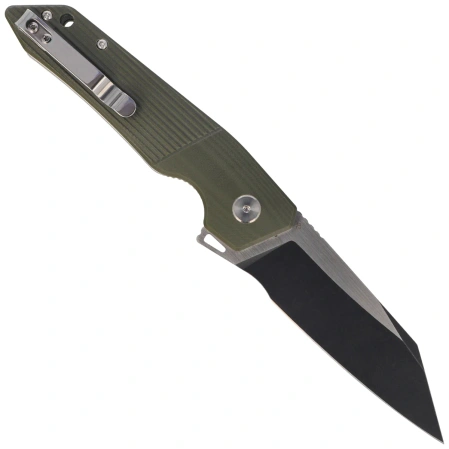 Nóż składany Bestech Barracuda Green G10, Black Stonewashed/Satin D2 (BG15B-2)