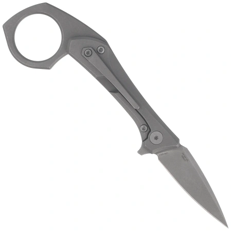 Bestech Duci Knife Dark Gray Titanium, Dark Bead Blasted Stonewashed CPM 20CV by Ostap Hel (BT2605B)