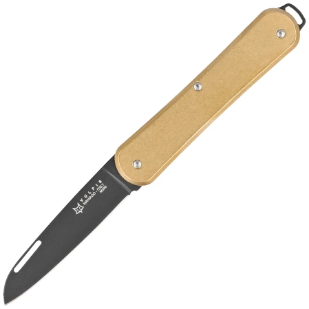 Scyzoryk Fox Vulpis Brass, Black Top Shield M390 (FX-VP130 OTB)