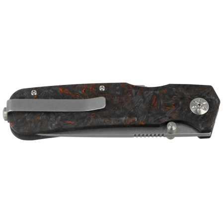 Maserin Pulse 630/FCA Knife Black-Orange Fat Carbon, Stonewashed MagnaCut by Igor Bortolussi