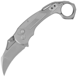 Kubey KB Knives Tactical Toucan Grey Titanium, Sandblasted CPM 20CV by Jake Hoback (KB463A)