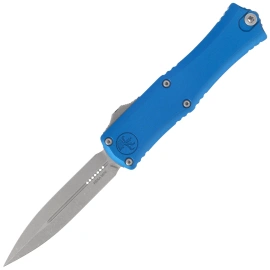Microtech Hera II Mini D/E OTF Knife Blue Aluminium, Apocalyptic M390MK by Tony Marfione (1702M-10APBL)