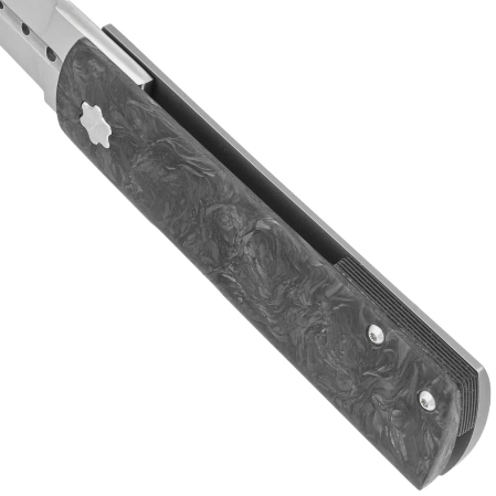 Nóż składany Maserin Daga 372/N Black-Silver Fat Carbon, Satin Elmax by Attilio Morotti