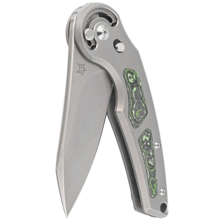 Fox Jupiter Gray Titanium/Jungle Wear Fatcarbon, Acid Stonewashed M390 by Denis Simonutti knife (FX-555 TICF)