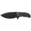 Civivi Knife Praxis Shredded Carbon Fiber / Golden Shred, Black Stonewashed 9Cr18MoV (C803J)
