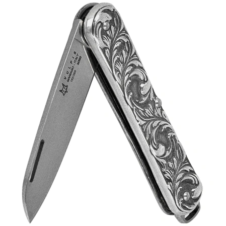 Fox Vulpis LE No 152/300 Pocket Knife Sterling Silver 925, Polished M390 (FX-VP130 AG)