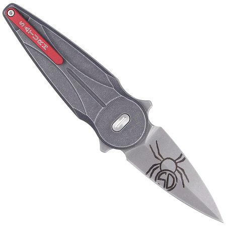 FOX Saturn Knife Black Aluminium, Stone washed N690Co by Denis Simonutti knife (FX-551 ALG)