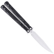 Nóż składany motylek Martinez Albainox Balisong Black Steel, Satin Finish (02152)