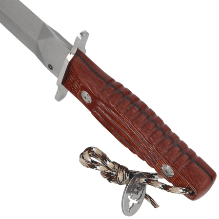 Muela DG-21C Knife Brown Canvas Micarta, Satin MoVa 1.4116