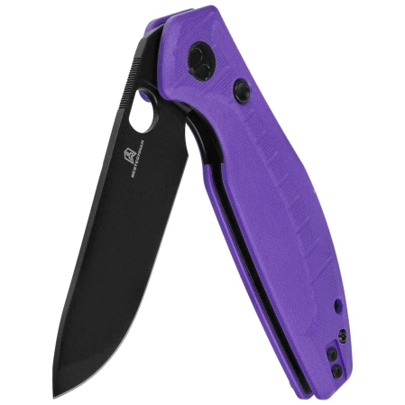 Nóż składany Bestechman Angry Owl Purple G10, Black PVD D2 by Keanu Alfaro (BMK12E-2)