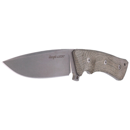 Gianghi Green Canvas Micarta, Stonewashed N690Co by Fabrizio Silvestrelli Knife (V4882CV)