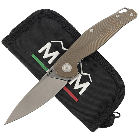 MKM Goccia Knife Bronze Stonewashed Titanium, Satin M390 by Jens Ansø (MKGC-TBR)