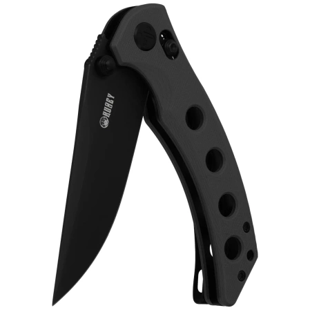 Nóż składany Kubey Hound Black G10, Blackwashed 14C28N by Maksim Tkachuk (KU172B)