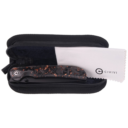 Nóż składany Civivi Imperium Shredded Carbon Fiber / Copper Shred, Black Stonewashed Nitro-V (C2106C)