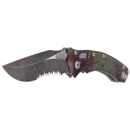 Microtech Amphibian Ram-Lok S/E Knife Outbreak Fluted Aluminium, Outbreak P/S M390MK by Tony Marfione (137RL-2FLOBS)