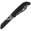 Nóż żeglarski MAC Boat 2 Black PP-TPE, Satin W 1.4034